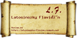 Latosinszky Flavián névjegykártya